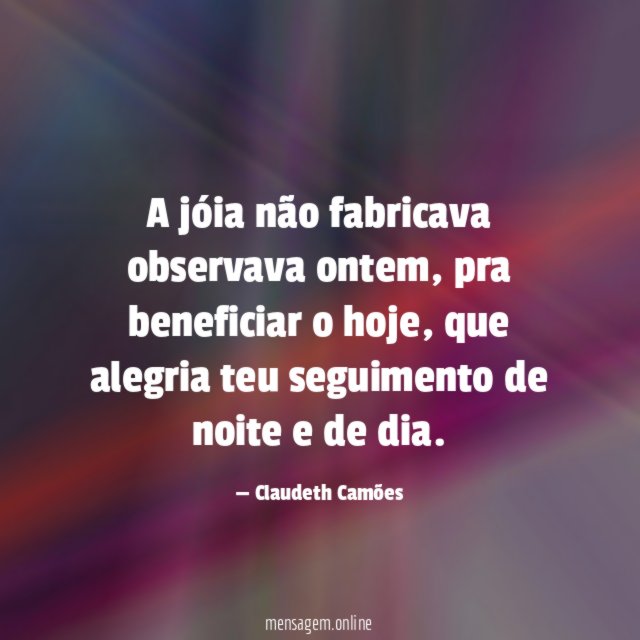 A jóia não fabricava observava ontem