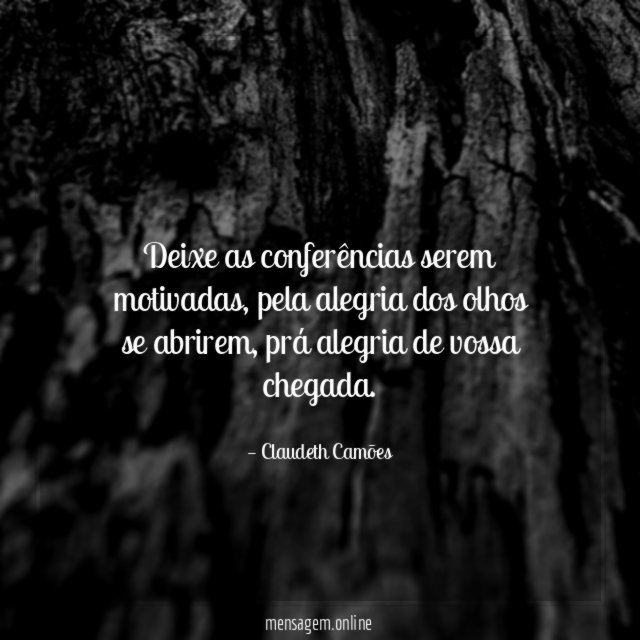 Deixe as conferências serem motivadas