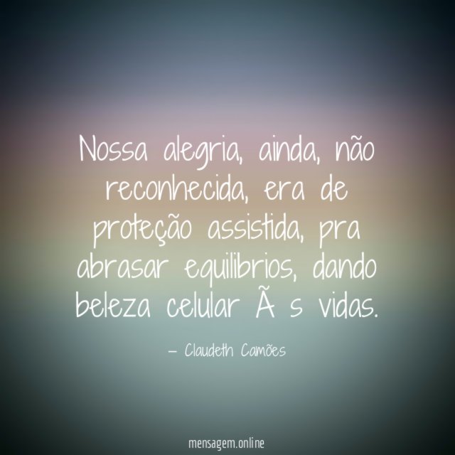 Nossa alegria