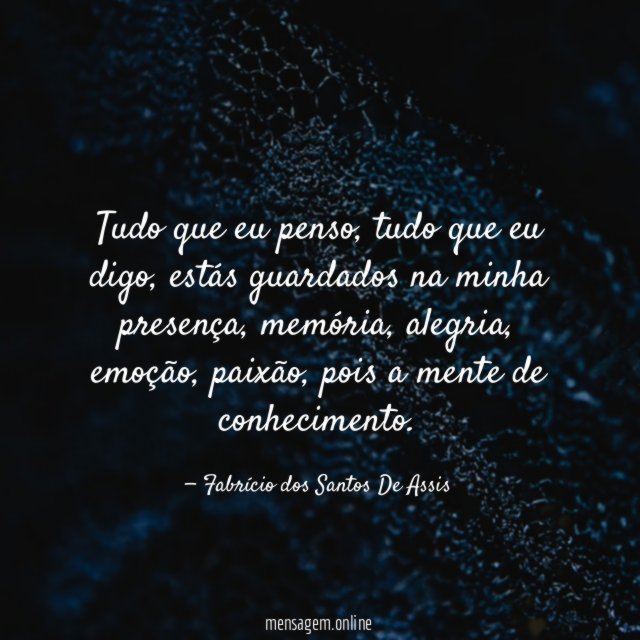 Tudo que eu penso