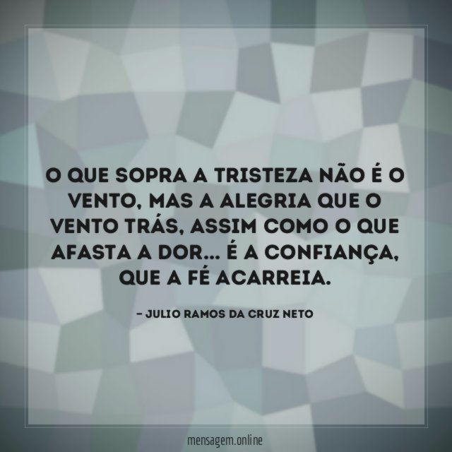 O que sopra a tristeza não é o vento
