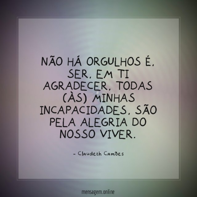 Não há orgulhos é
