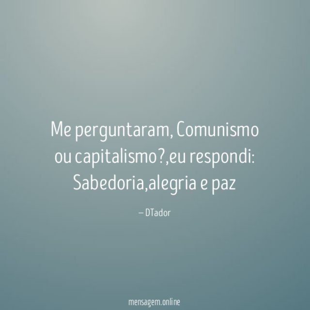 Me perguntaram