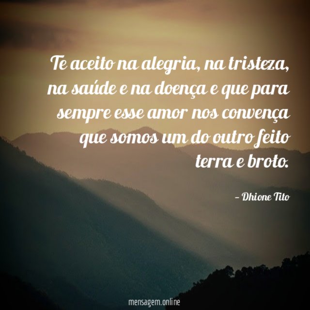 Te aceito na alegria