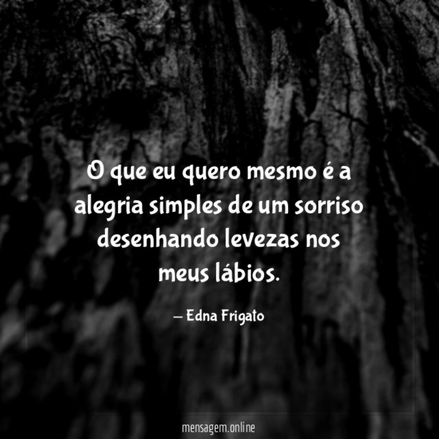 O que eu quero mesmo é a alegria