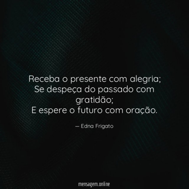 Receba o presente com alegria