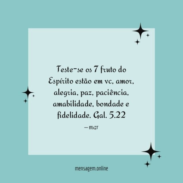 Teste-se os 7 fruto do Espírito estão em vc