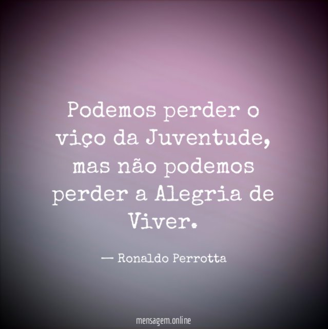 Podemos perder o viço da Juventude