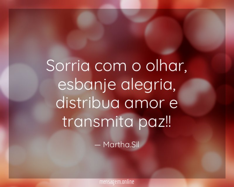 Sorria com o olhar