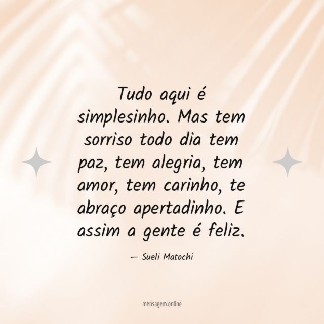 Tudo aqui é simplesinho