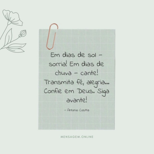 Em dias de sol — sorria
