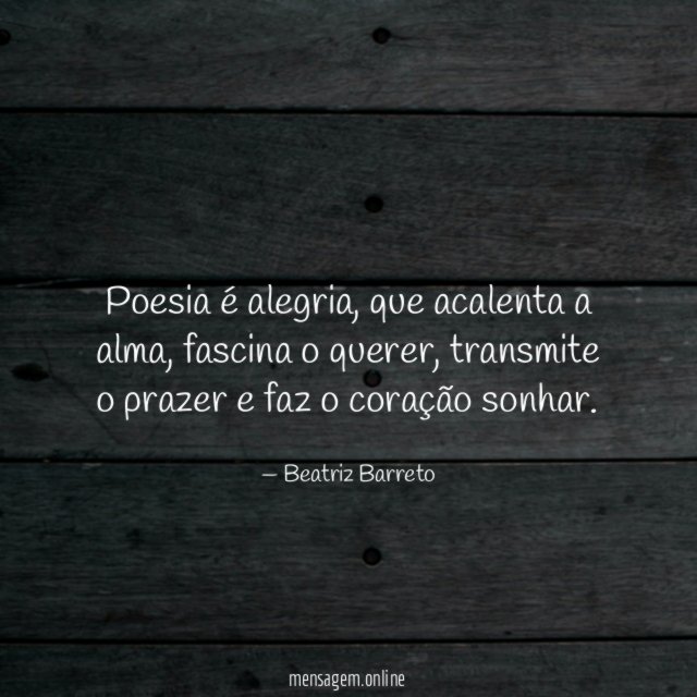 Poesia é alegria