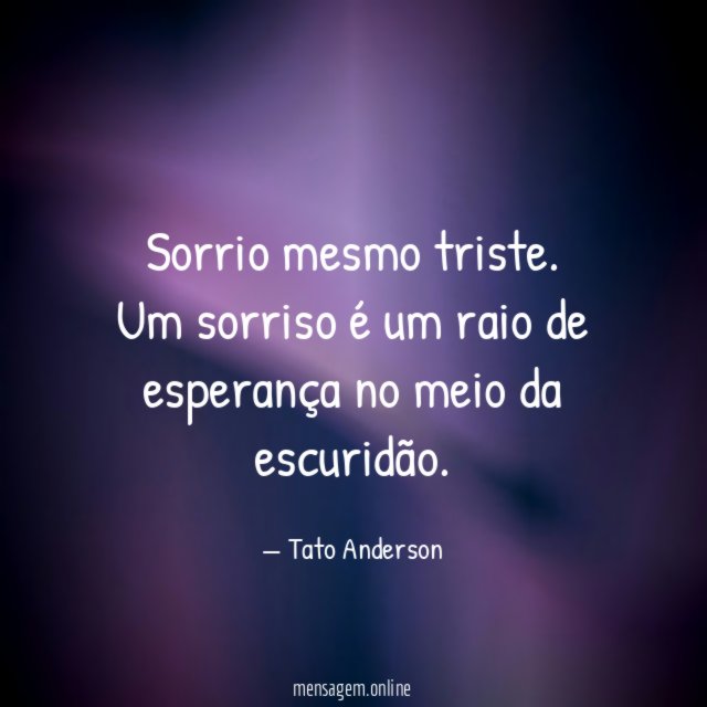 Sorrio mesmo triste