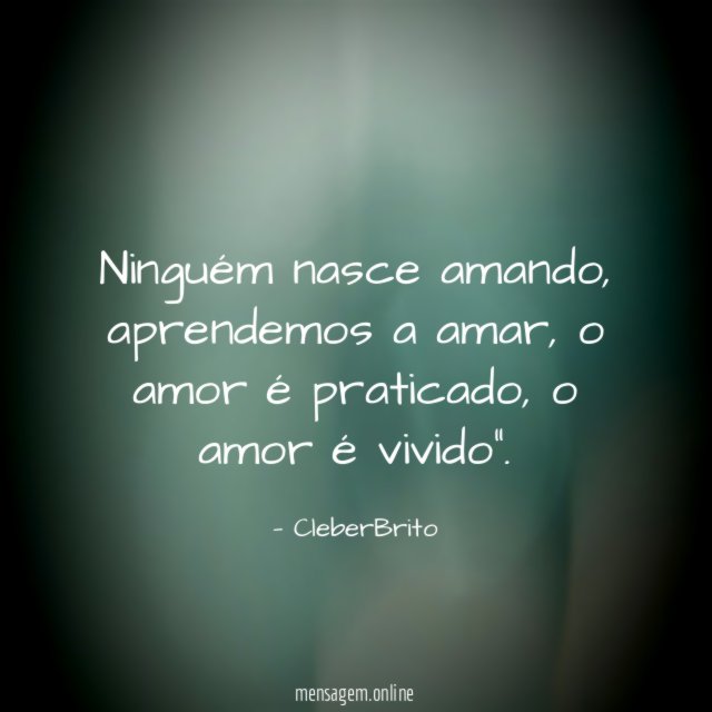 Ninguém nasce amando