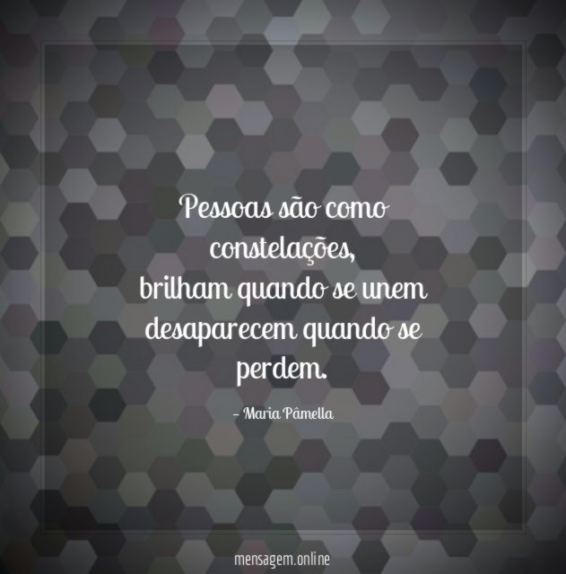 Pessoas são como constelações