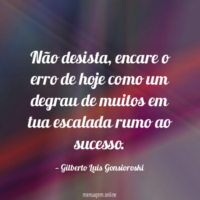 Não desista