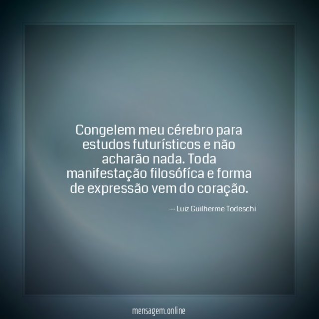 Congelem meu cérebro para estudos futurísticos e não