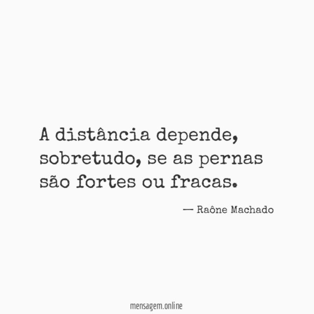 A distância depende