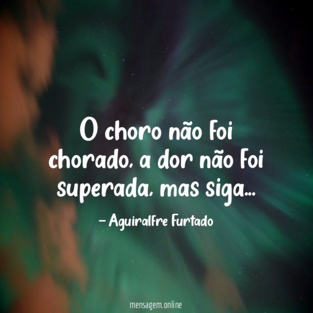 O choro não foi chorado