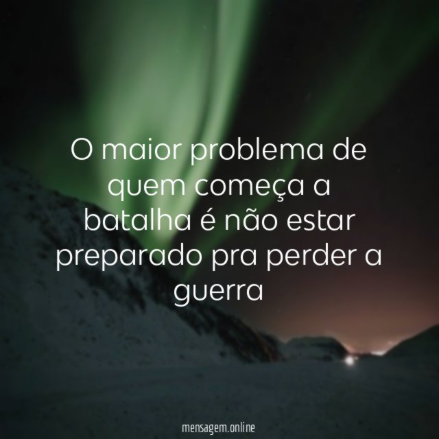 O maior problema de quem começa a batalha