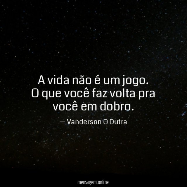A vida não é um jogo