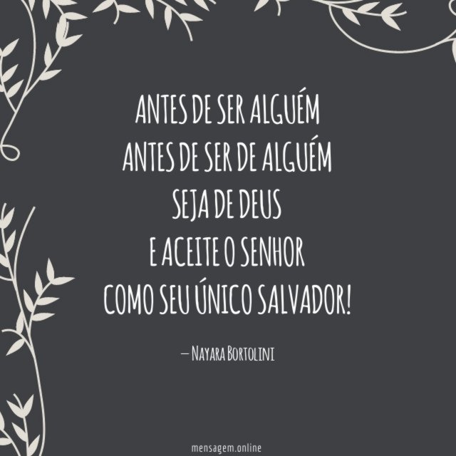 Antes de ser alguém Antes de ser de alguém SEJA