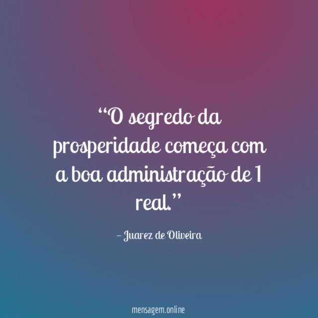 O segredo da prosperidade começa com a boa