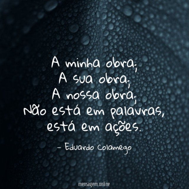A minha obra