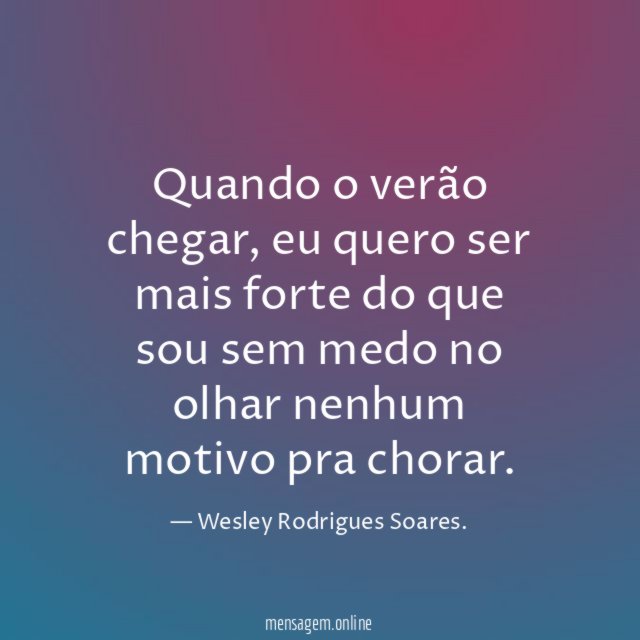 Quando o verão chegar