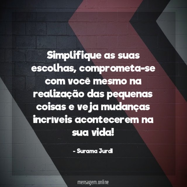 Simplifique as suas escolhas