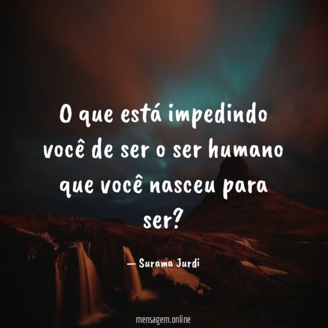 O que está impedindo você de ser