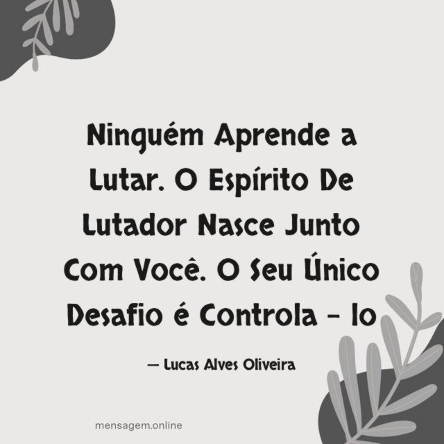 Ninguém Aprende a Lutar