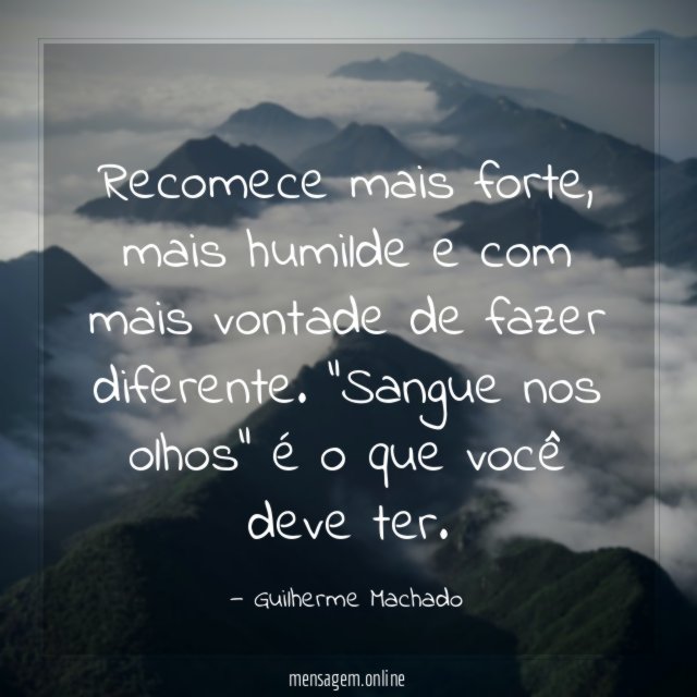 Recomece mais forte