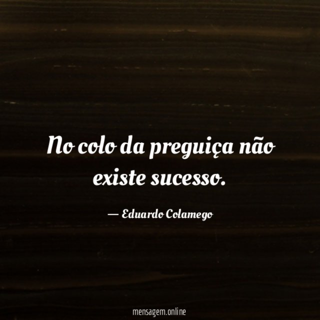 No colo da preguiça não existe sucesso