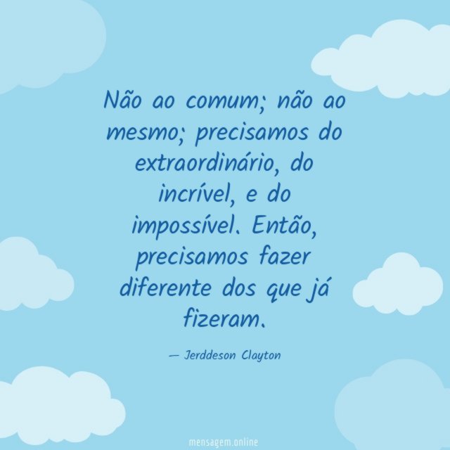 Não ao comum