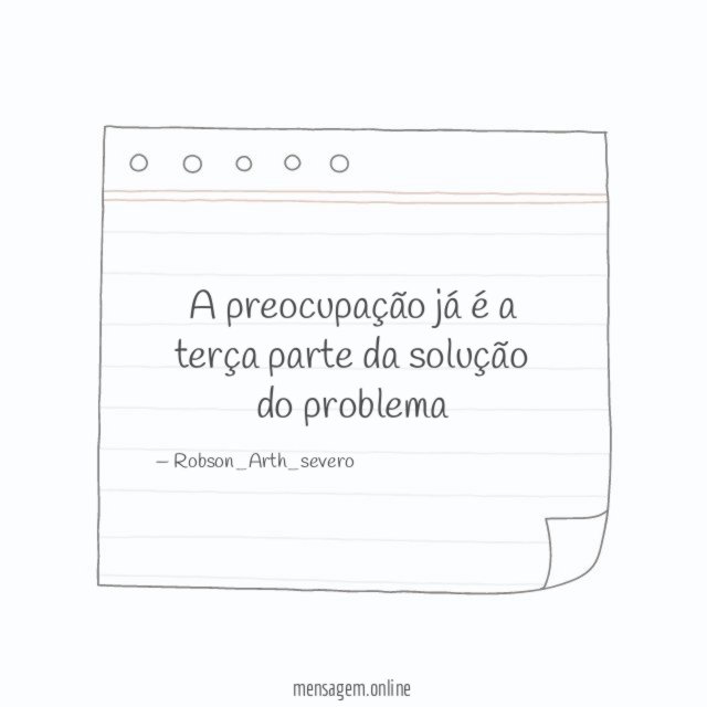 A preocupação já é a terça parte