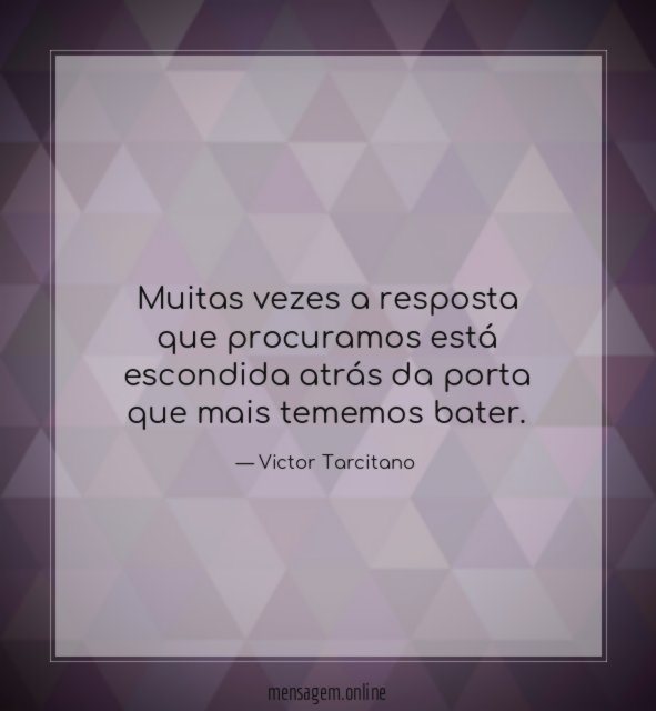 Muitas vezes a resposta que procuramos está escondida