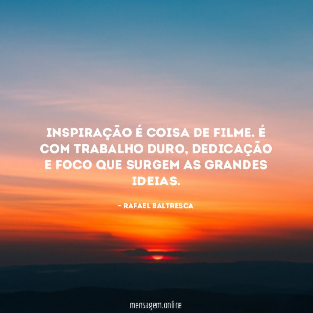 Inspiração é coisa de filme