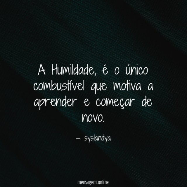 A Humildade