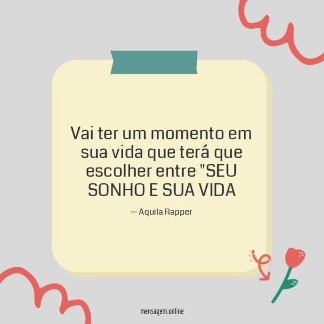 Vai ter um momento em sua vida que