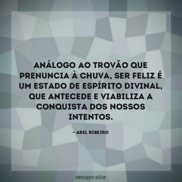 Análogo ao trovão que prenuncia à chuva
