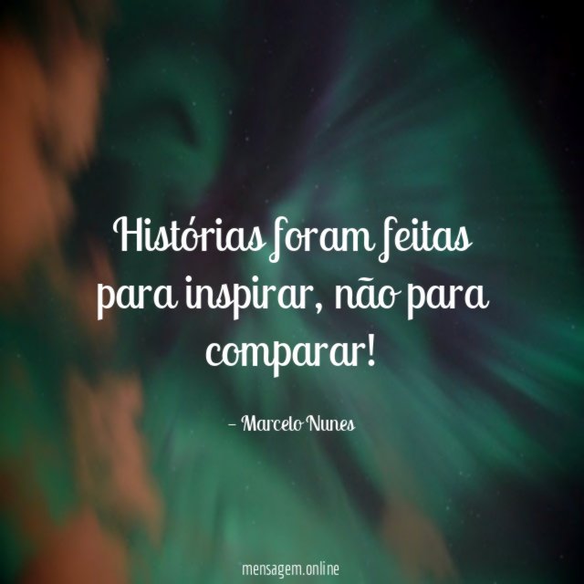Histórias foram feitas para inspirar
