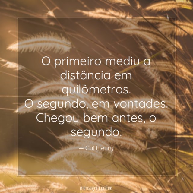 O primeiro mediu a distância em quilômetros