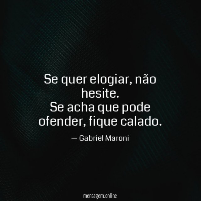 Se quer elogiar