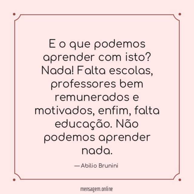 E o que podemos aprender com isto