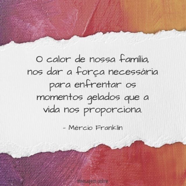 O calor de nossa família
