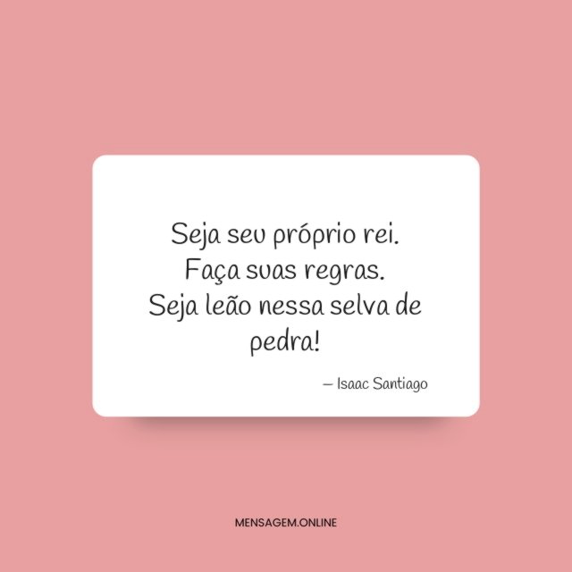 Seja seu próprio rei