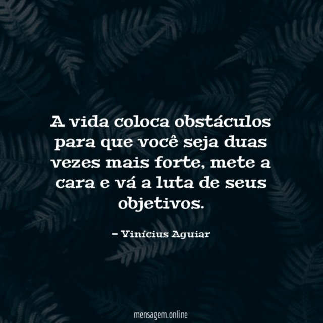 A vida coloca obstáculos para que você seja
