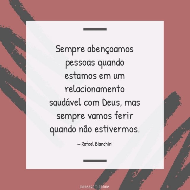 Sempre abençoamos pessoas quando estamos em um relacionamento