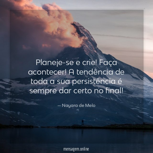 Planeje-se e crie